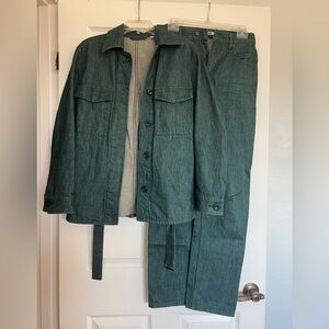 Uniqlo Teal Canadian Tuxedo Set